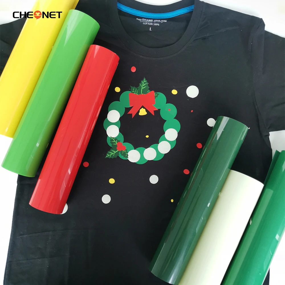 30.5cmx100cm/25cmx100cm PVC Heat Transfer Vinyl Film T-shirt Iron On HTV Printing Pattern Decoration Dropshipping