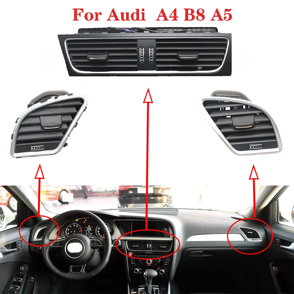 

For Audi 2009-2016 A4 B8 A5 Front Dashboard Air Conditioning Outlet Vent 8KD820901 Air Conditioner Outlet