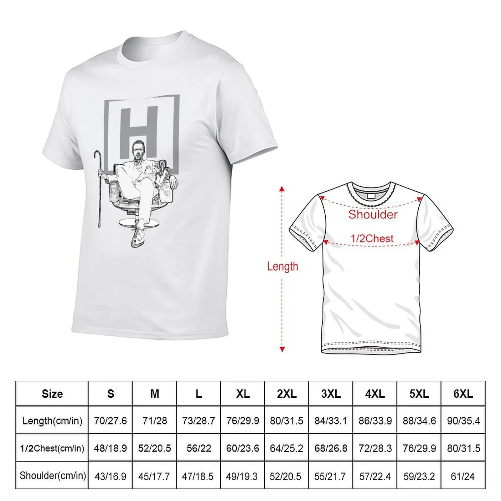 House, MD. T-Shirt man t shirt cotton man graphic t shirt T-Shirt