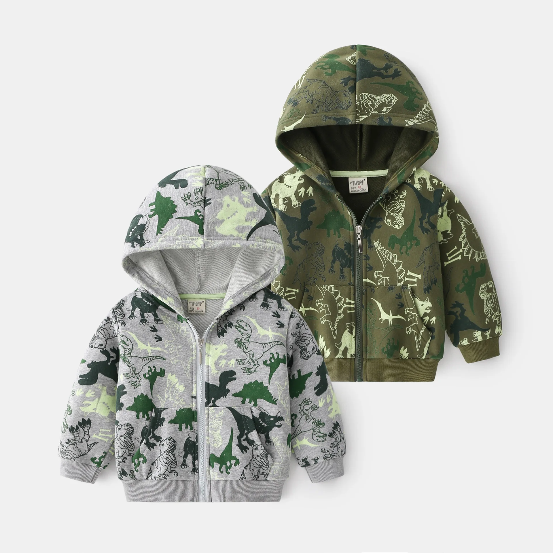 

Boys Camouflage Cartoon All-over Print Zipper Hoodie, Spring Autumn Fashionable Kids Casual Hooded Sweatshirt Jacket, 3-8 Years