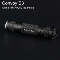 Convoy S3 Nichia 519A R9080 Flashlight 12 Groups Linterna Led 18650 Mini Flash Light Torch Fishing High Power Lamp Work Latarka