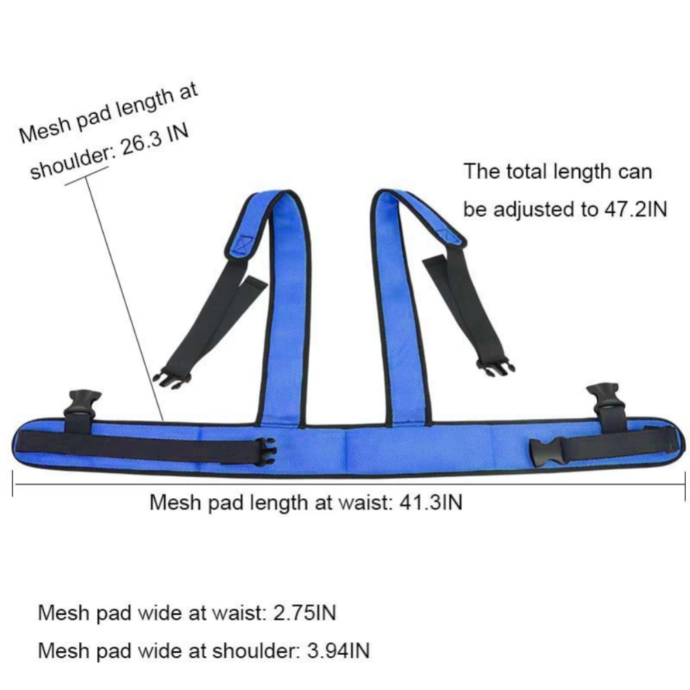 Pas bezpieczeństwa dla wózków inwalidzkich tułów tułów, uprząż na całe ciało zapobiec przechylaniu się lub upadkowi, pas na klatkę piersiową