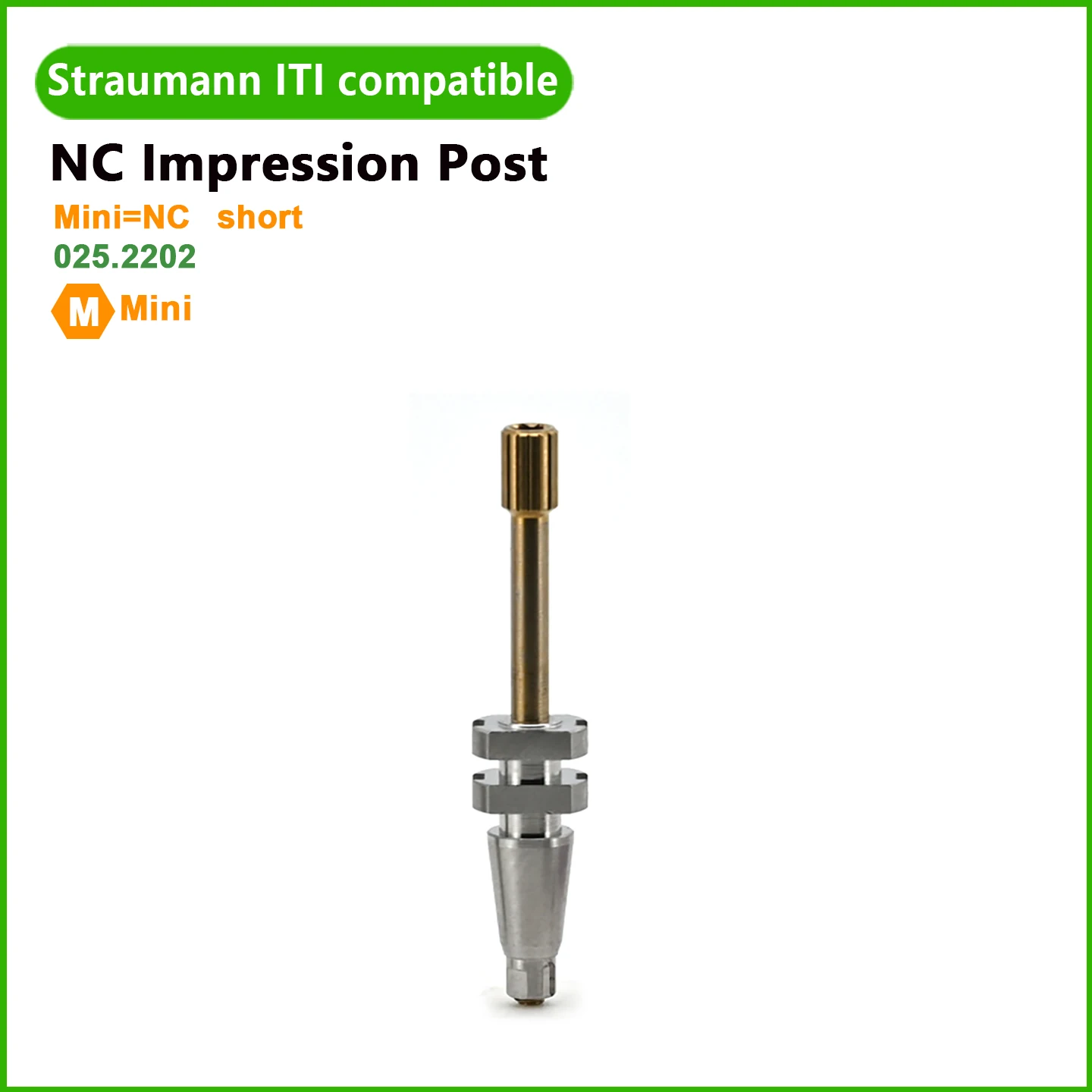 For Straumann Compatible Open Tray Transfer Coping RC NC 16.5mm 30mm Dental Implant Impression Post Lab Screw Factory Direct