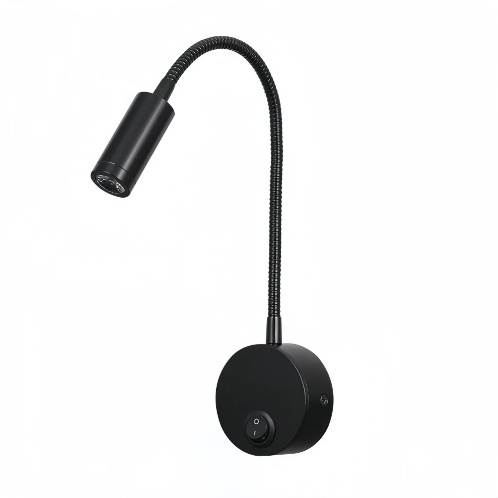 

Modern Adjustable Emitting Diode Headboard Reading Hotel Flexible Gooseneck Bedside Reading Switch Wall Light