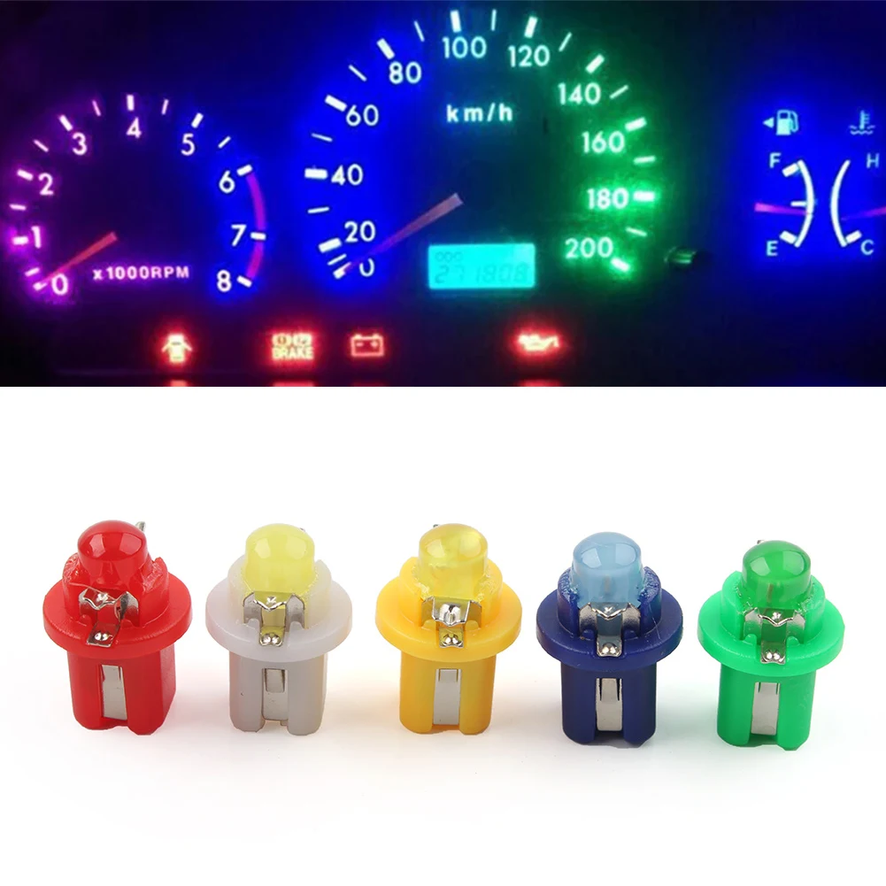 1Pç Lâmpada LED T5 B8.5D 5050 1SMD para Painel de Instrumentos Automotivo
