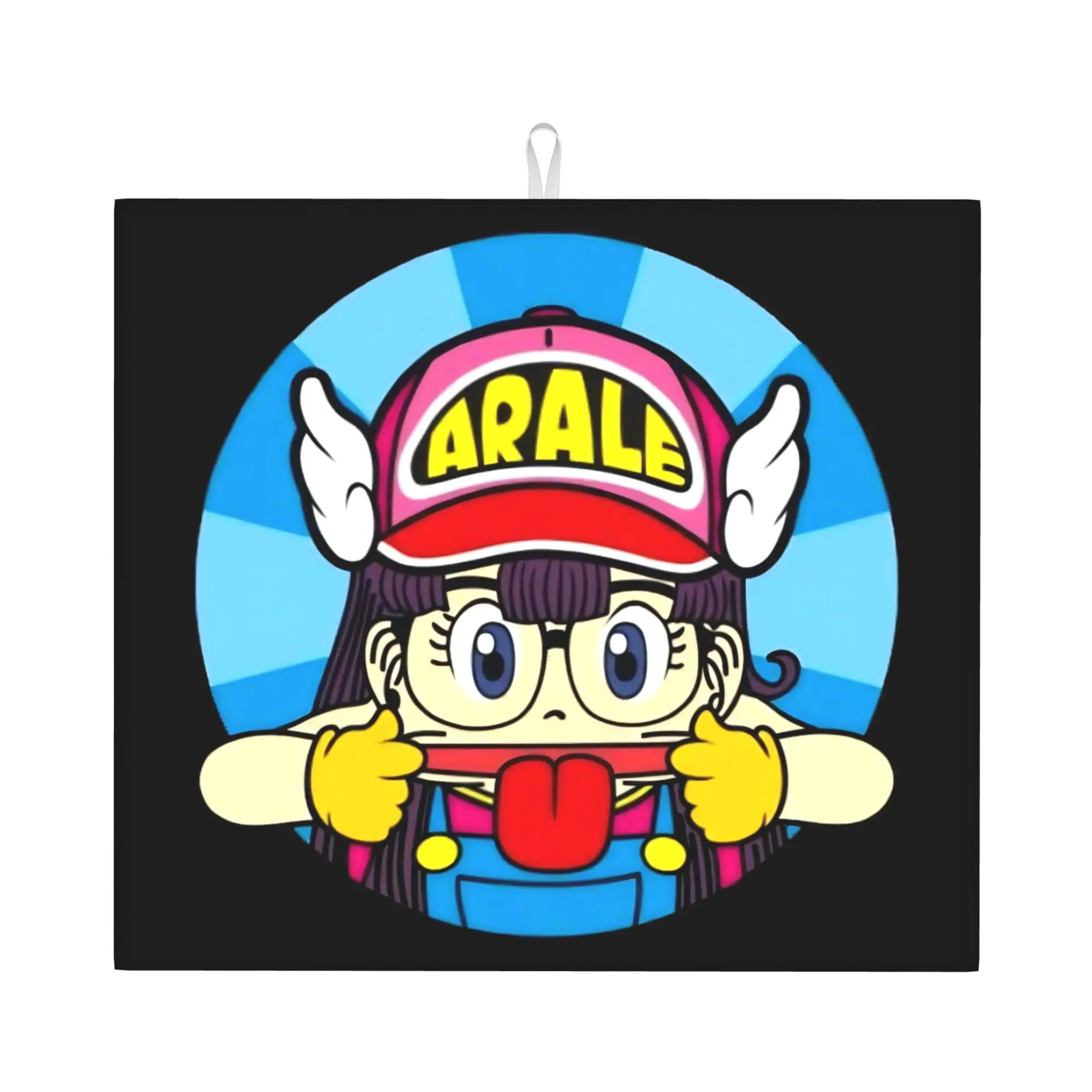 Drying Mat For Kitchen Cartoon Comics Arale Dr Slump Barware Tableware Oil Proof Reusable  Washable Kitchen Sink Drying Pad