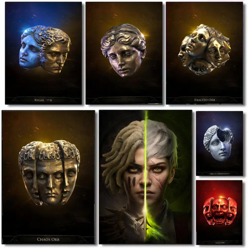 Game P-Path of Exile 2 dark Poster Wall Art Printed Decor Sticker Stylish Home Gift for Living Room Bedroom Corridor Cafe