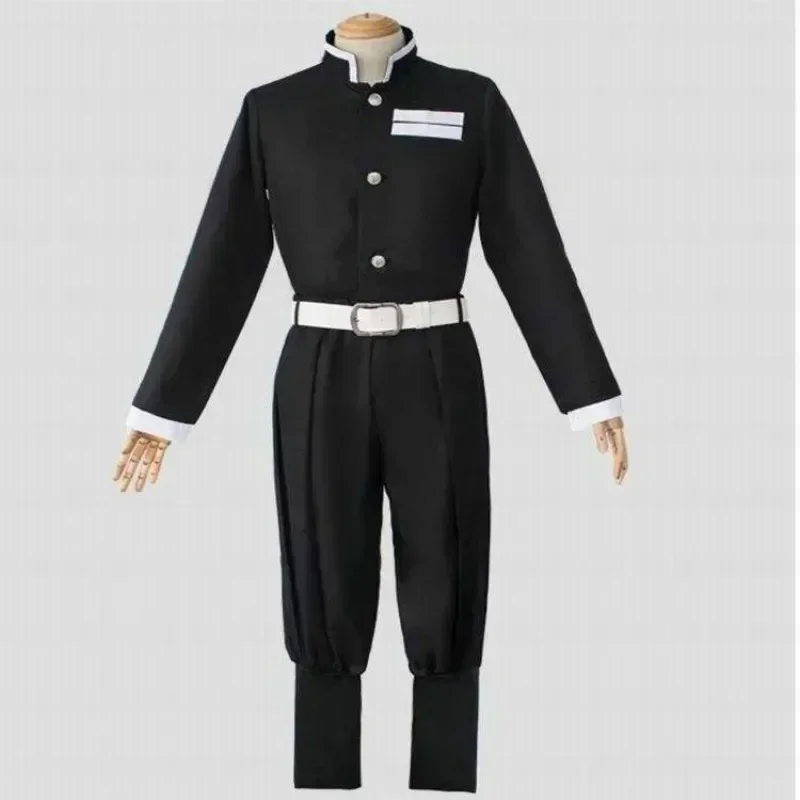 Anime Demon Slayers Kimetsu no Yaiba Costume Cosplay Top Giacca Pantaloni Nero Uniforme della squadra Abiti unisex di Halloween