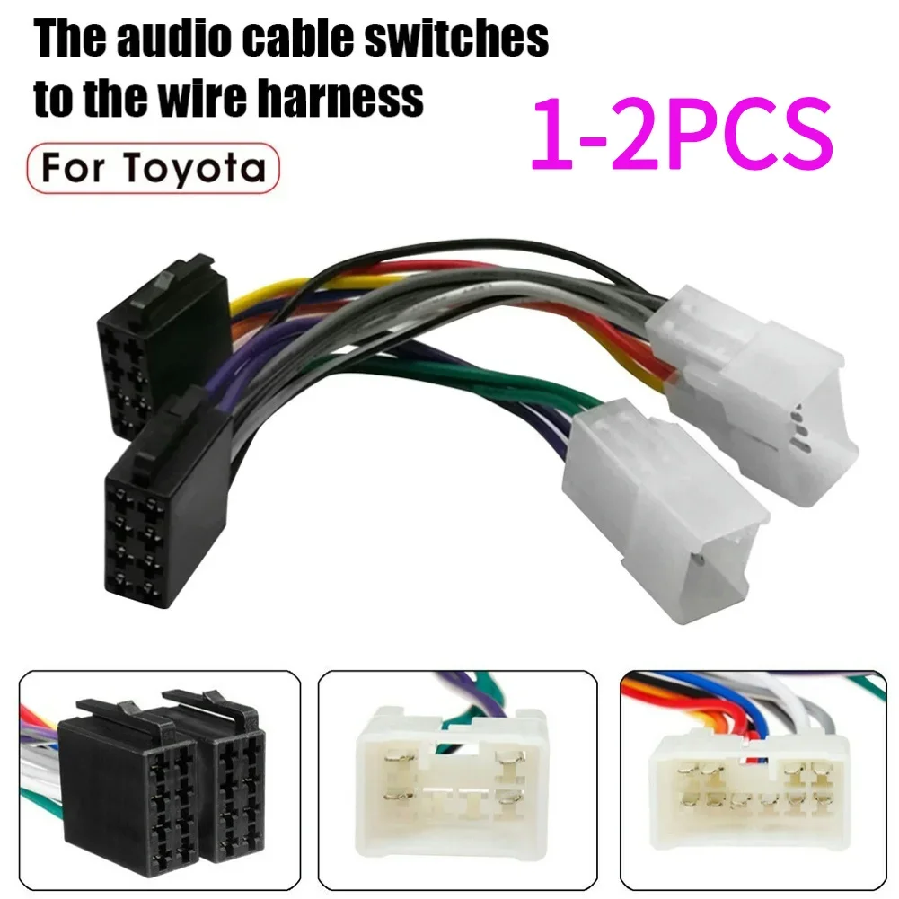 ISO Car Stereo Radio Harness Adapter Wiring Connector for Toyota Camry Corolla Aurion Avalon Hilux Kluger Landcruiser RAV4 Yaris