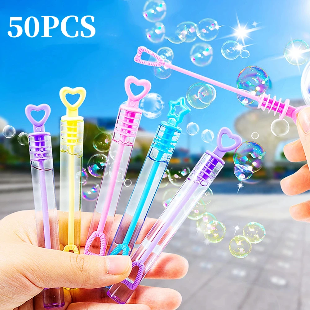 50PCS Mini Cute Bubble Empty Tube Toy Kids Birthday Party Favors School Gifts Wedding Guests Souvenirs Pinata Rewards for Kids