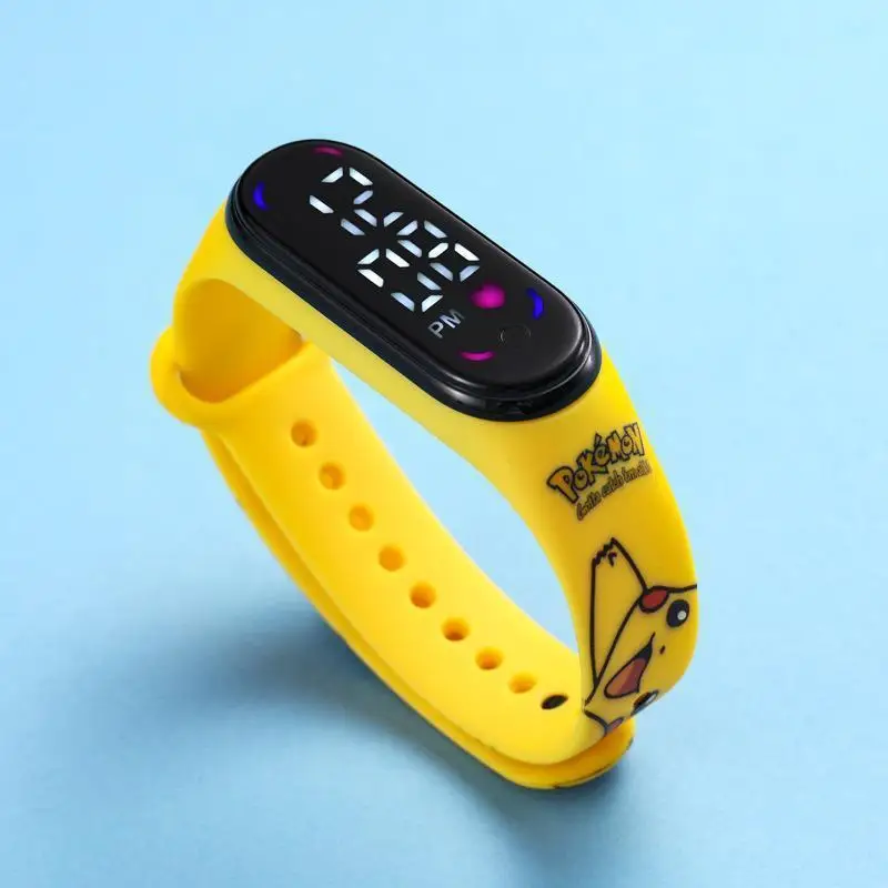 Mi Watch electrónico LED de Pokémon para niños, figura de acción de Anime, Pikachu, pulsera táctil impermeable, reloj para niños, regalos de cumpleaños