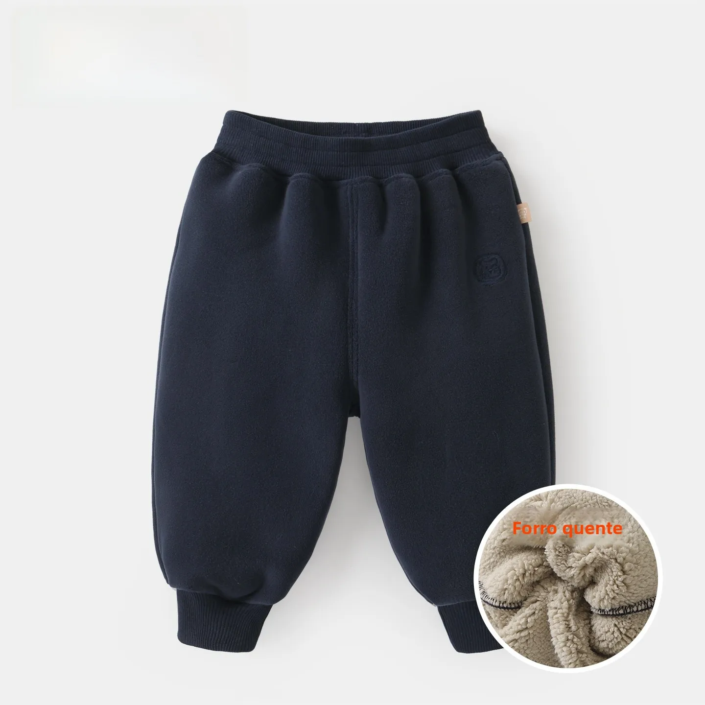 Calças Esportivas Forradas de Lã para Crianças Meninos e Meninas, Novo Estilo Outono Inverno, Roupa Infantil Y10278, Combinan...
