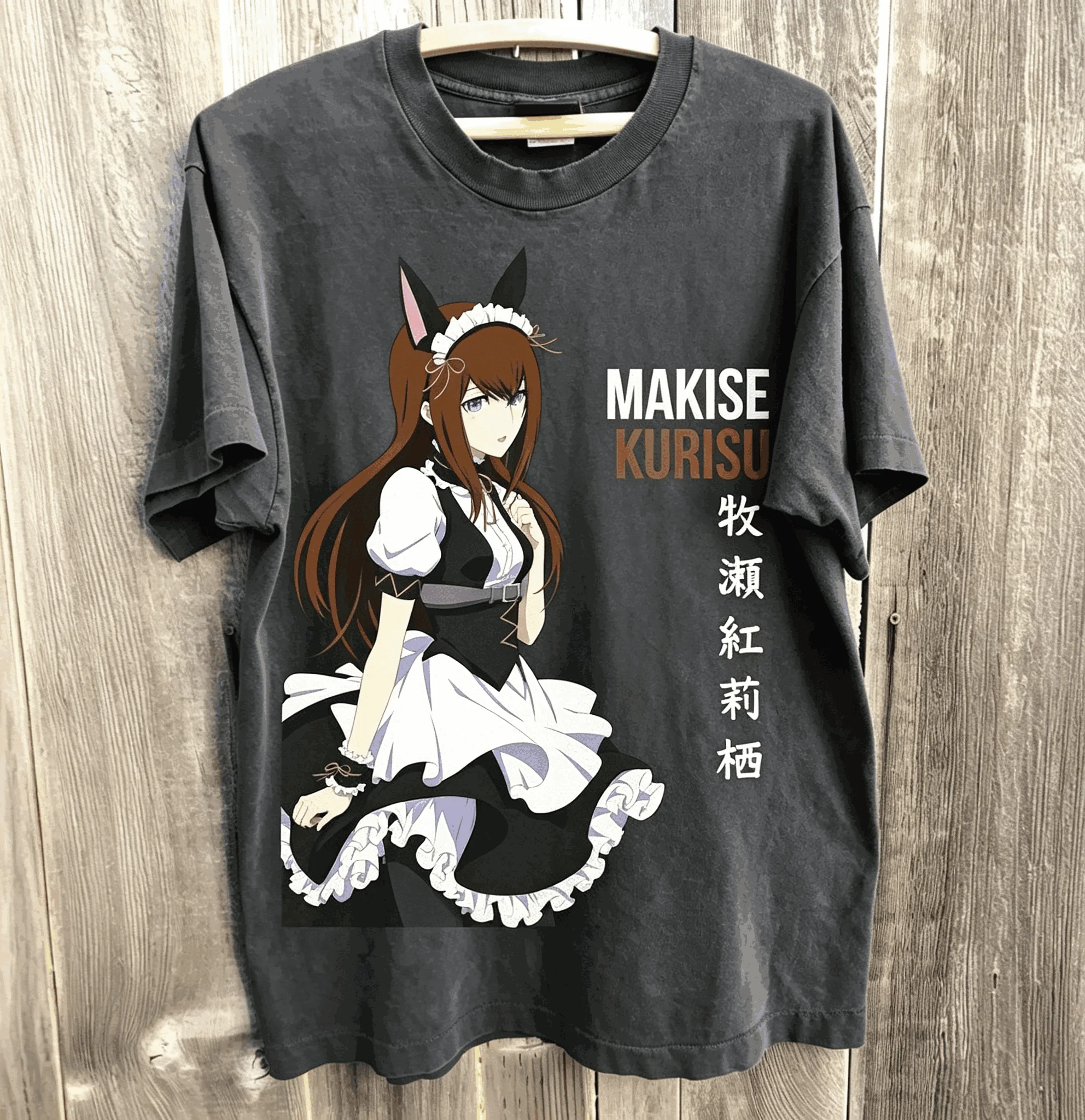 Steins;Gate Washed T-shirt Oversized Unisex Print T-shirts for Men Women Fashion Hip Hop Street Retro Fashion Couples Breathable