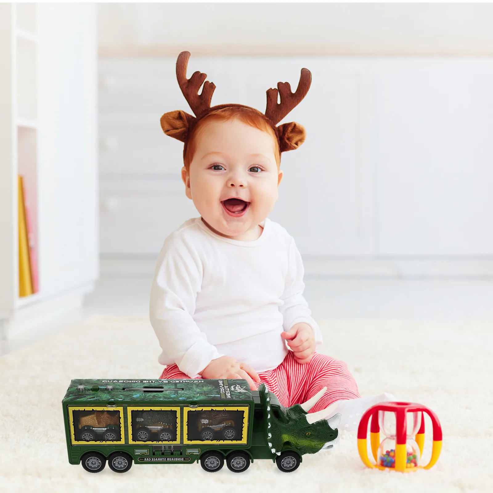 

Набор из 1 машинки-динозавра с инерционным механизмом, развивающая игрушка для детей, подарок, машинка-динозавр для хранения игрушек