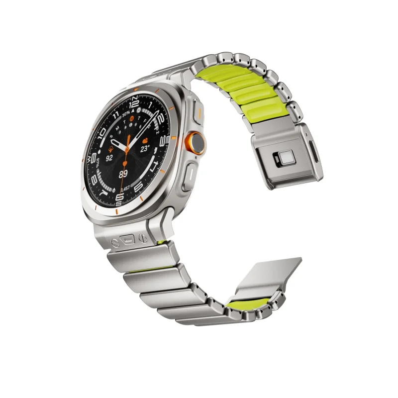 حزام من الفولاذ المقاوم للصدأ لساعة سامسونج جالاكسي الترا 2025 2024 حزام ساعة رجال الأعمال حزام معدني لسامسونج الترا 47 مللي متر كوريا #2