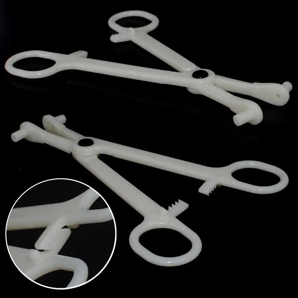1PC Profession Acrylic Disposable Body Piercing Plier Plastic Clamp Ear Lip Navel Nose Tongue Eyebrow Body Piercing Forcep Tool