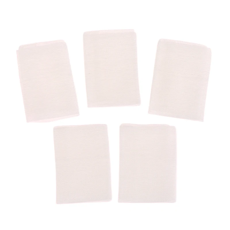 5 pezzi tampone di garza di cotone assorbente medico 5x 7cm/6x 8cm/8 x1 0cm/10x10cm 8 strati medicazione per ferite blocco di garza Sterile Kit di pronto soccorso