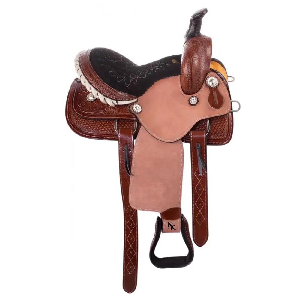 New Arrivals, High-quality Handcrafted Denim Saddle, Leather Western Riding Equipment Manufacturer, Western Harness Clothing