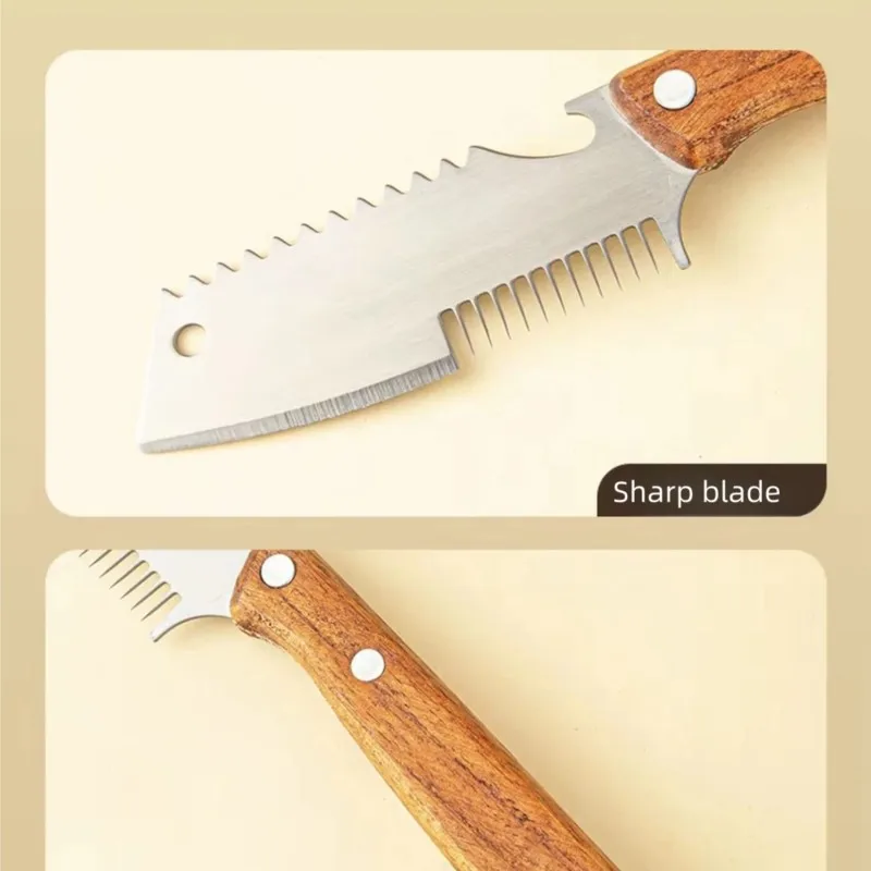 Stainless Steel Knife Head Rapid knifeFor Cutting Scallions Into Strips Multi-functional Scraper Slicing Scallions Kitchen Tool