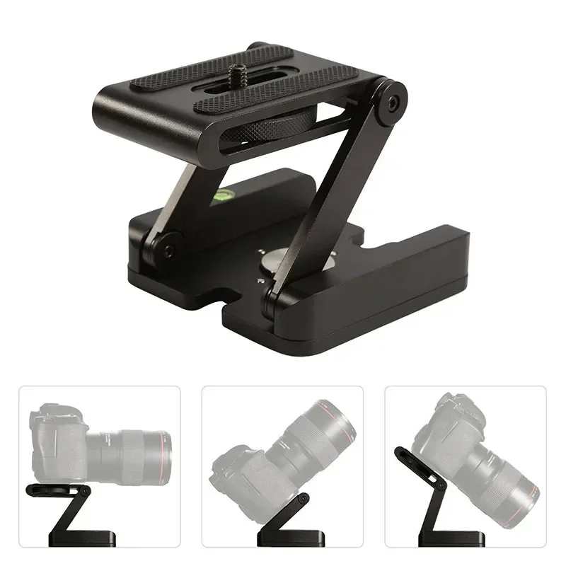 

ZLRLMHY For Camera Phone Flex Tilt Head DSLR Folding Bracket Tripod Camera Stand Holder Quick Release Tripod Plate Level