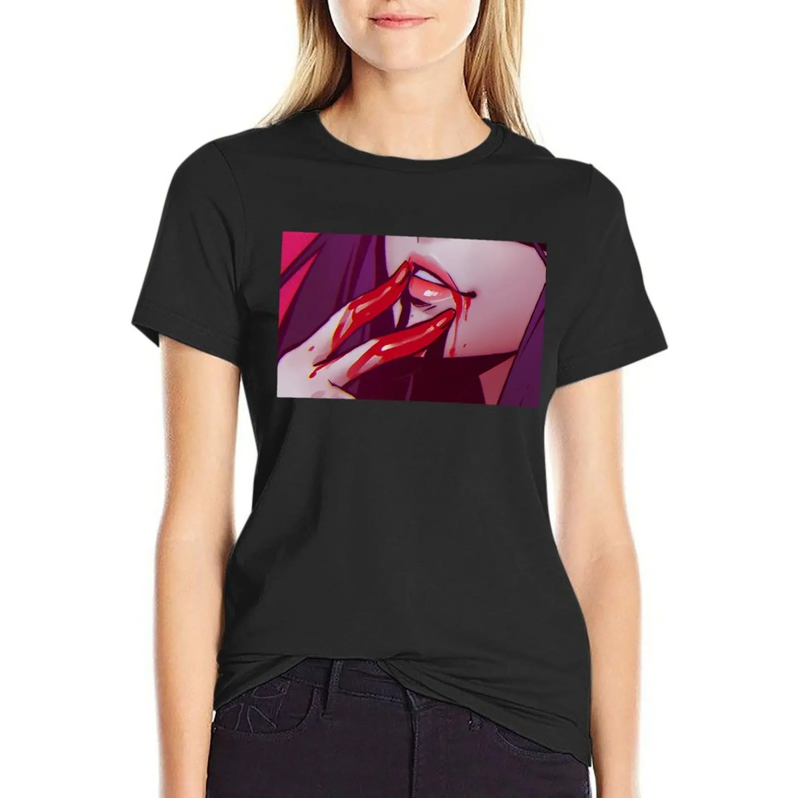 

BLOODY MOUTH T-Shirt animal prinfor plus sizes sports fans animal print t shirt Women