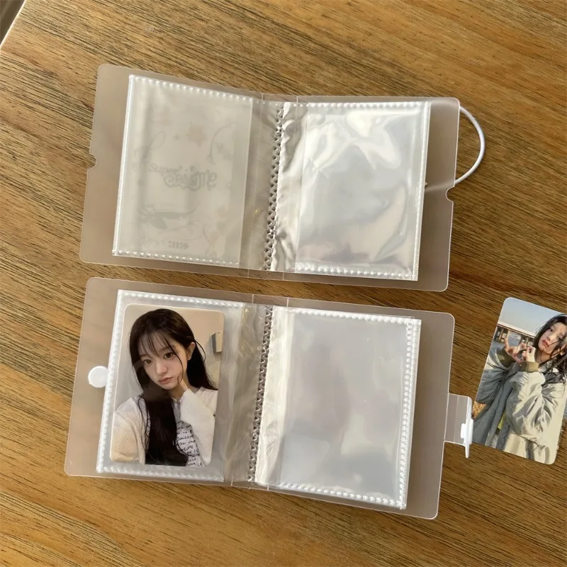 Ins Style Simple Frosted Transparent Snap Button 3 Inch Single Grid Mini Photo Album Photocard Holder For Polaroid Collection