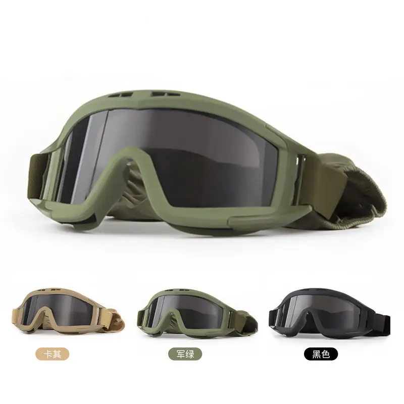 Desert Tactical Goggles Cross-country Riding Goggles Military Fans Outdoor Riding Gear Windproof Anti-fog Anti-fall Glasses.