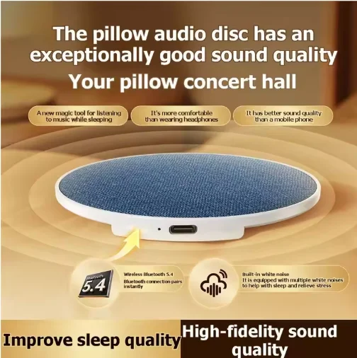 Bedside Sleep-enhancing Audio Ultrasonic Pillow-top Sleep Aid Speaker High Dynamic Sound Quality Bluetooth Speaker 2026 NEW