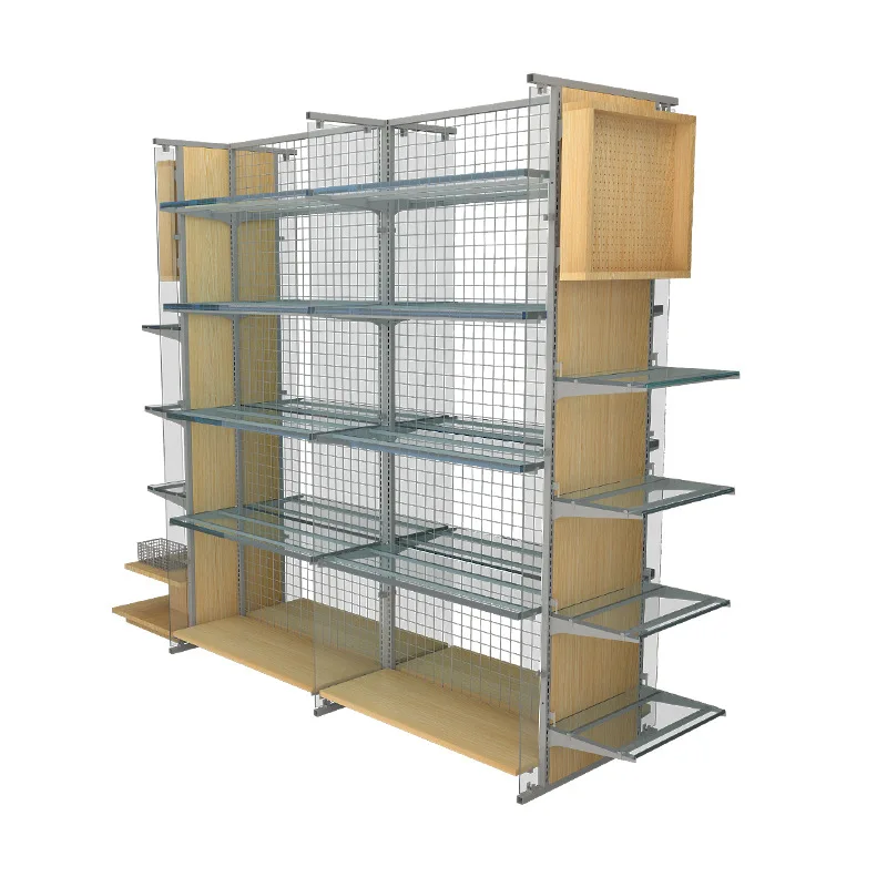 custom.Whole Store Display Shelves Display Cabinets Boutique Stores Chain Jewelry Island Steel Wood Double-sided Light Dut