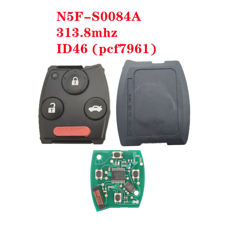 

Car Remote Key Circuit Board for Honda S0084-A Accord CIVIC STREAM 313MHz / 313.8MHz vehicle electronic ID46 7961 Chip