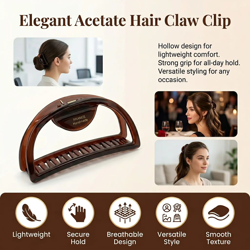 レディースヘアクロウクリップ 欧米風ヘアアクセサリー 中空ヘ - Women Accessories Business のレビューと価格