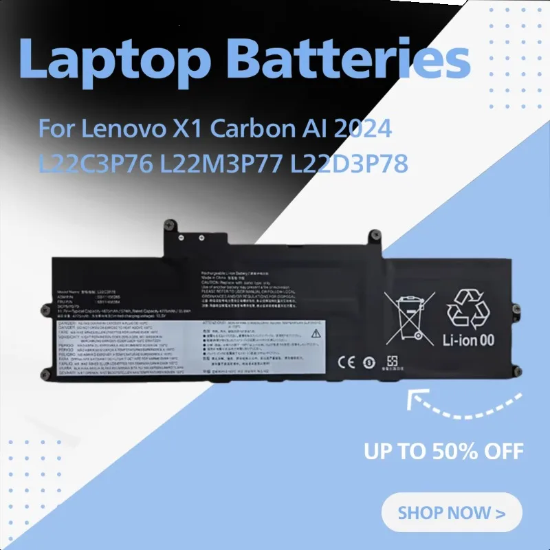 

For Lenovo X1 Carbon AI 2024 L22C3P76 L22M3P77 L22D3P78 Laptop Batteries