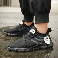 Chaussures de dehors Décontractées pour Homme, Baskets Légères et Respirantes, en Maille, Noires, de Course, d'Athlétisme, de Jogging, de Tennis, de Marche 5