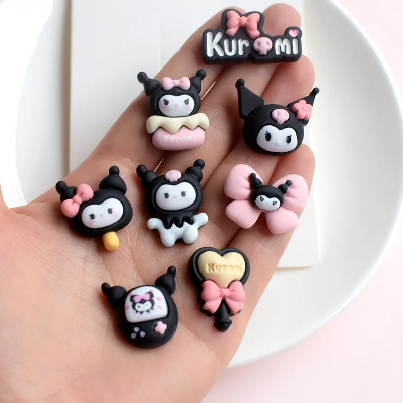 9/10/12Pcs Girls Women Cartoon Anime Bow Shoe Charms DIY Hole Shoes Detachable Buckle Garden Shoes Accessories Decoration Gifts