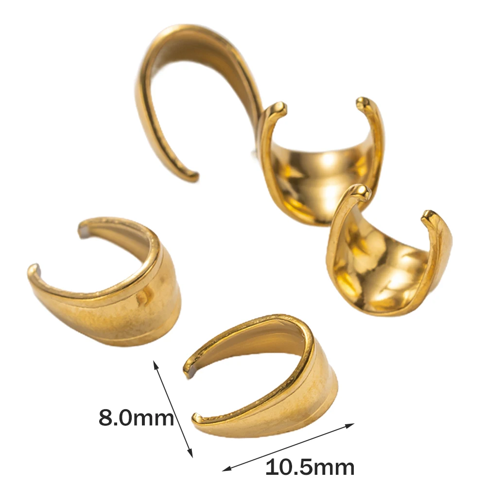 20/100 قطعة/الوحدة قلادة من الفولاذ المقاوم للصدأ قلادة المشبك بذور البطيخ مشبك DIY بها بنفسك سحر الذهب اللون المشابك صنع المجوهرات النتائج