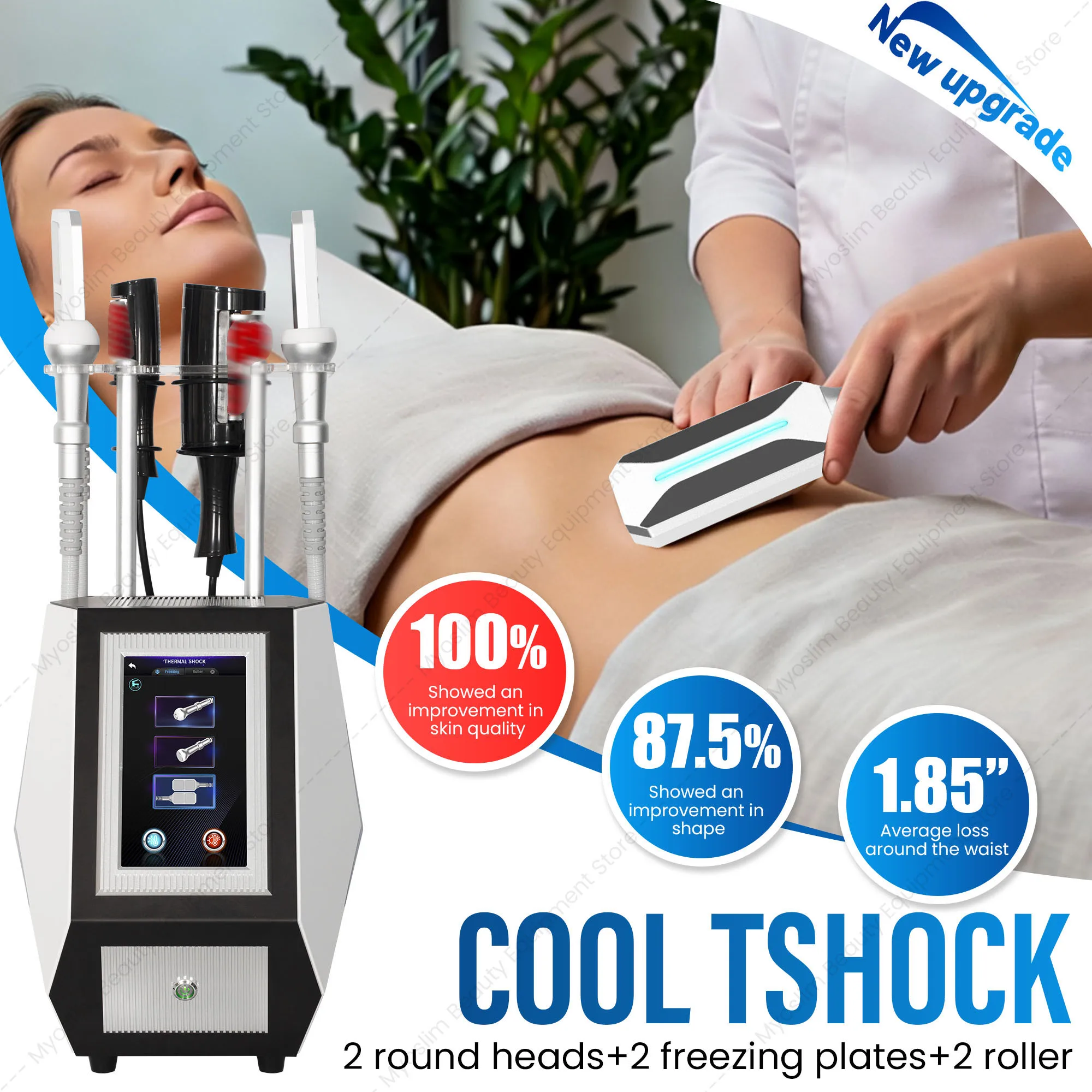 Cryo Slimming Machine 360° Roller Massager for Fat Reduction Body Shaping Skin Tightening Cellulite Removal Beauty Device