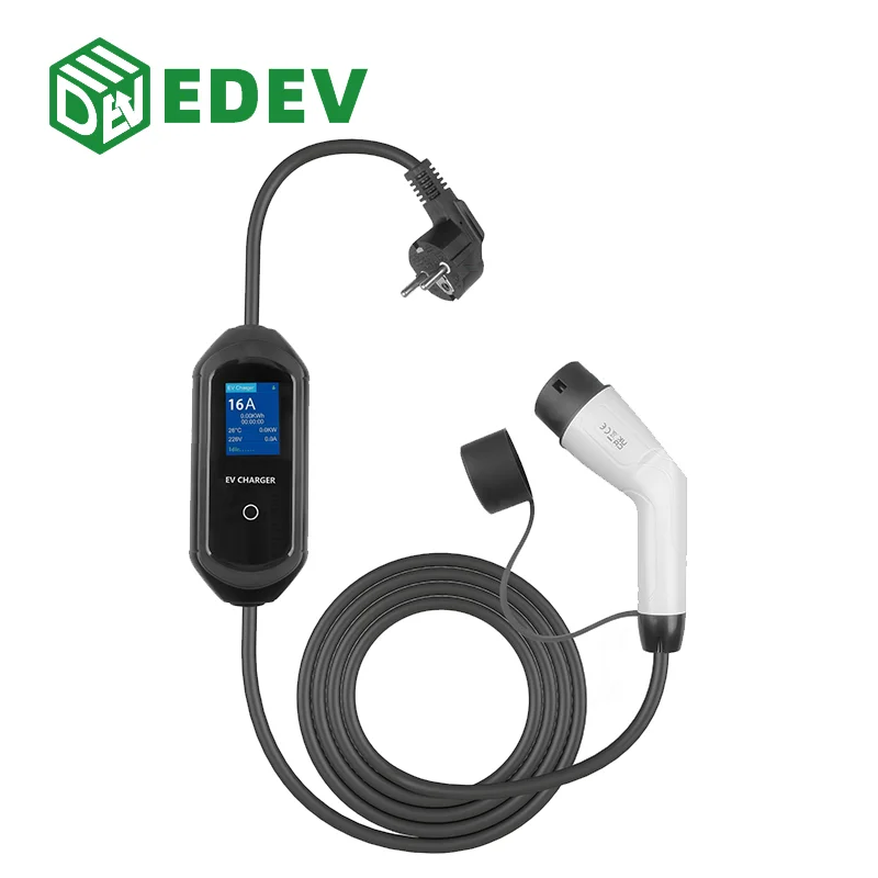 EDEV EDEV-1 7KW Onboard Portable EV Charger GB Interface 220V Input Ground Free Home Charging  for BYD New Energy Vehicles