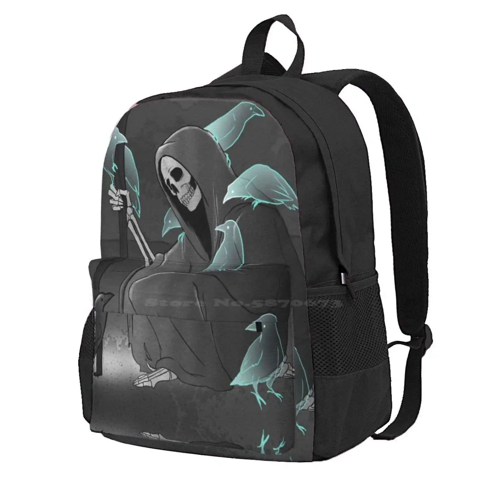 Crows Hot Sale Schoolbag Backpack Fashion Bags Death Reaper Dark Crows Souls Spirits