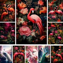 Bird Flamingo pavone Pre-stampato 11CT Kit punto croce ricamo fai da te Hobby pittura cucito Handiwork gioielli Design diverso