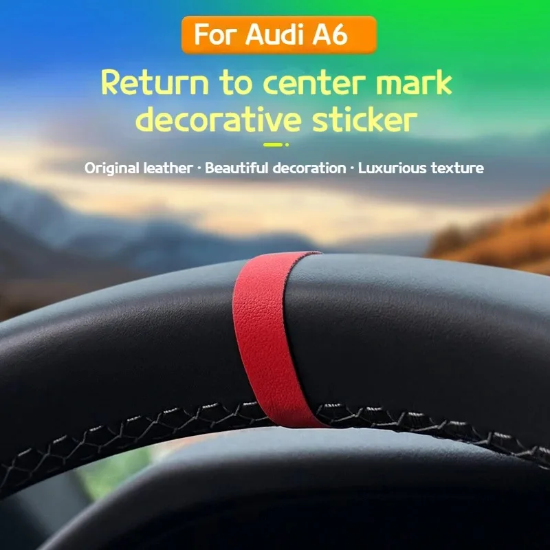 For Audi A3 8V A4 B9 A5 A6 A7 Q3 Q5 Q7 Car Steering wheel alignment label, decorative ring  center line label  interior sticker