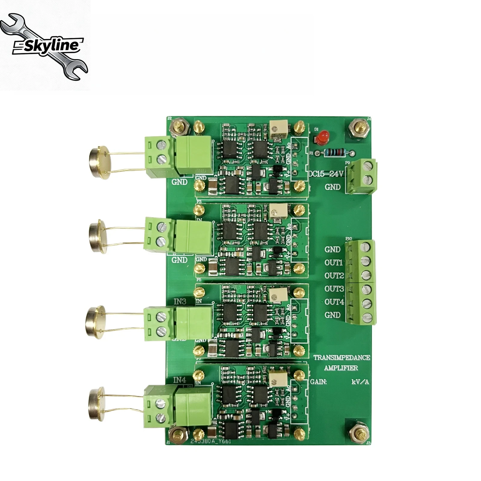 

Многоканальный модуль усилителя преобразования IV, кремниевый фотодиодный детектор, четырехквадратный фотоэлектрический датчик