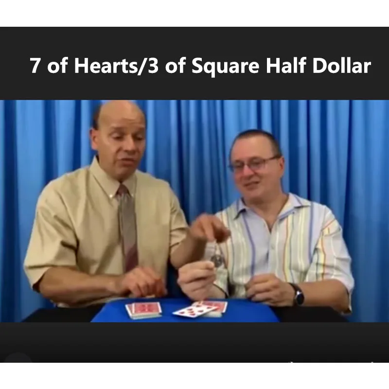 

Перфорированная фирменная монета в полдоллара с пламенем, волшебный ментализм, фокусы, иллюзия, карта предсказания, Revelation, крупный план, магия