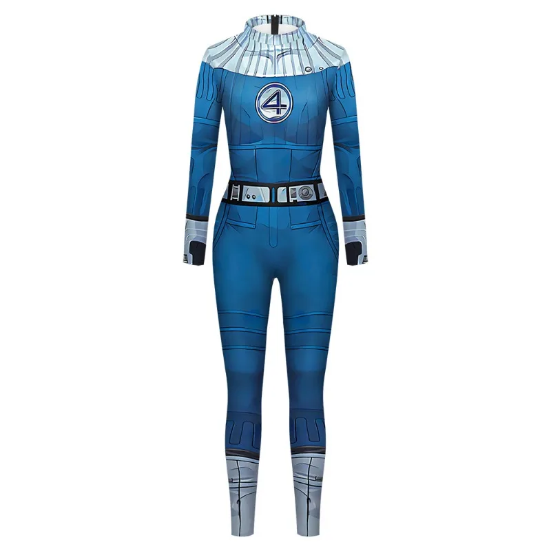 Cosplay Movie The Fantastic Four 4 Cosplay Costume Zentai Bodysuit Susan Reed Richards Jumpsuit Costume Halloween Party Catsuit view 4