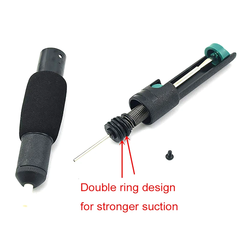 Pump Soldering Sucker Pen Hand Welding Tools DP-366D Dual-Ring Non-Slip Handle Solder Sucker Powerful Solder