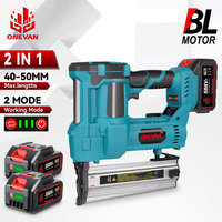 ONEVAN Brushless Electric 2 in 1 Nailer/Stapler Gun F15-50 K410-438 Cordless Tools With 4 Mode Nail For Makita 18V Battery Pin