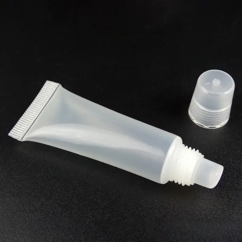 Empty Refillable Plastic Squeeze Tubes Translucent Cosmetic Containers Soft Plastic Tube Travel Bottle With Flip Cover