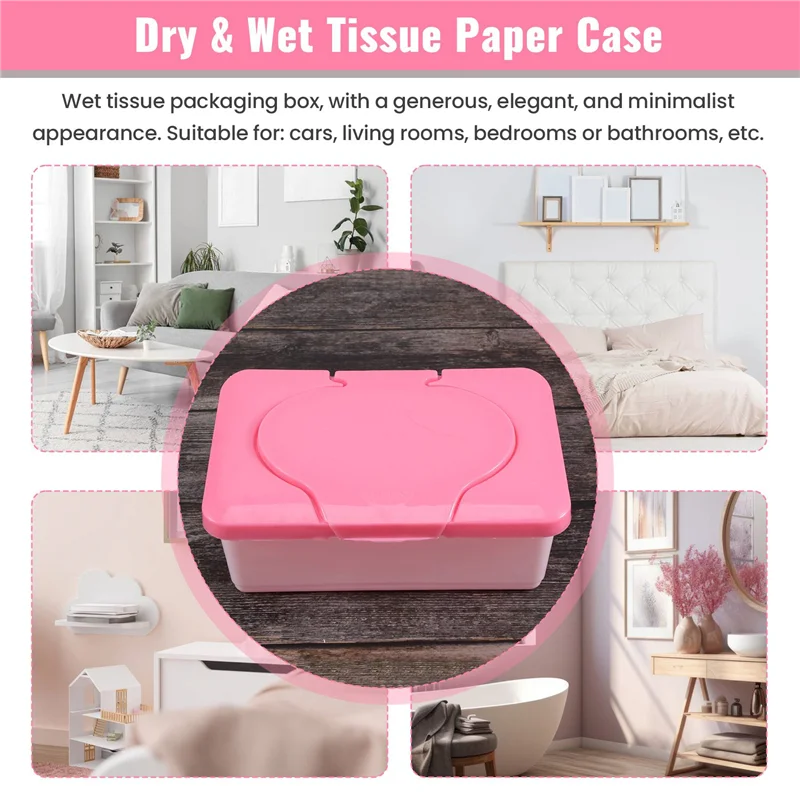 

A34R Dry & Wet Tissue Paper Case Care Baby Wipes Napkin Storage Box Holder Container