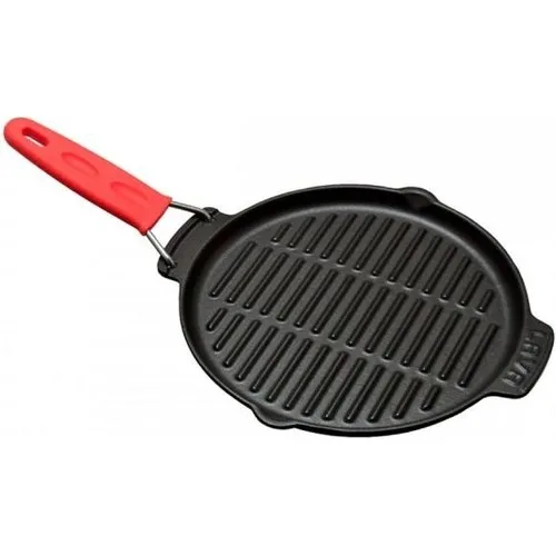 Lava Grill Pan Wire and Silicone Handle 23 Red