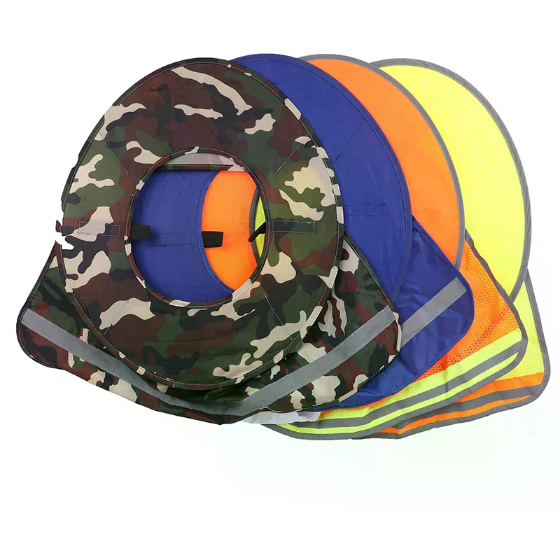

Summer Sun Protection Helmet Construction Site Sun Protection Safety Helmet Reflective Panel Curtain Outdoor Construction Cloak