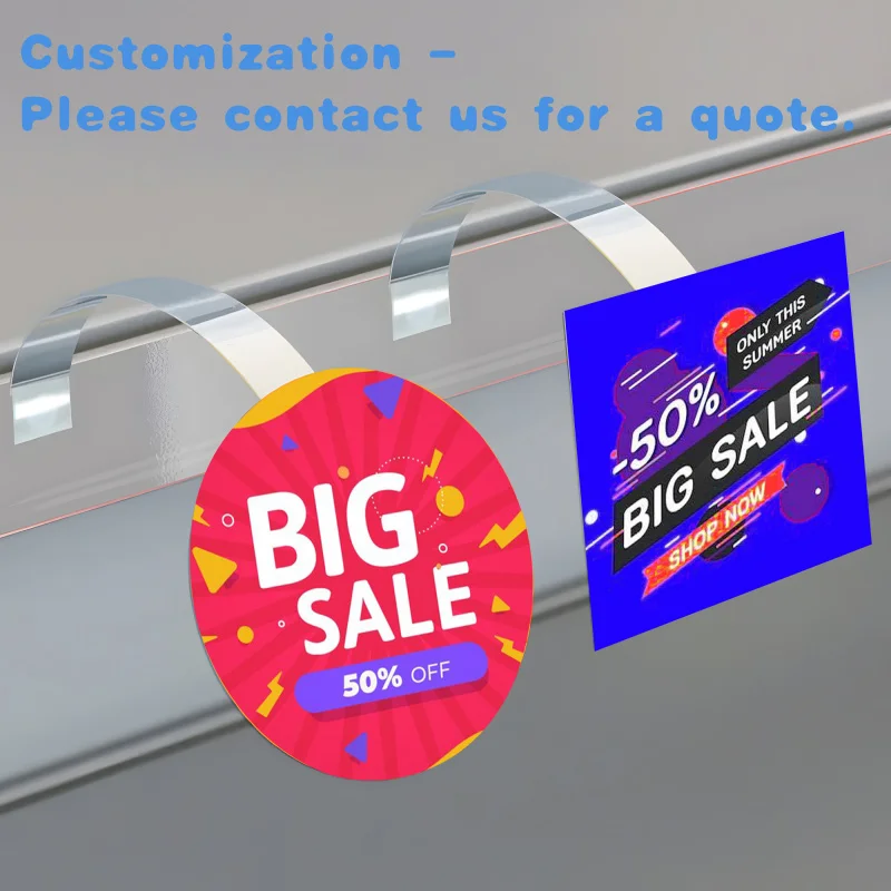 

custom.Private Hot Selling Supermarket Advertising PVC Shelf Display Wobbler Shelf Talker
